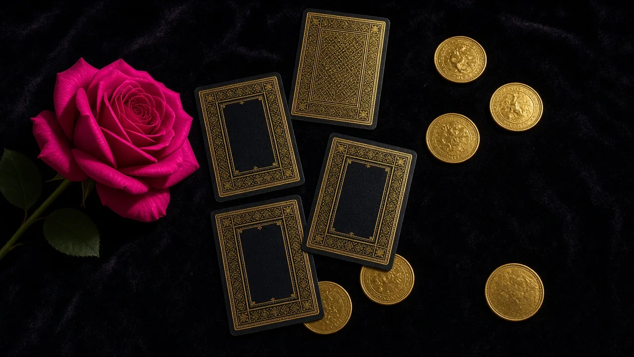 NV Casino Bonus, Karten und Gold auf dunklem Samt